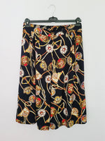 Load image into Gallery viewer, 90s navy nautical marine print wide long summer shorts
