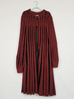 Load image into Gallery viewer, Vintage 80s vine red knitted long striped cardigan
