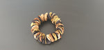 Load image into Gallery viewer, 100% SILK Handmade SMALL colored striped hair scrunchy
