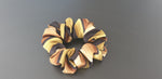 Load image into Gallery viewer, 100% SILK Handmade MEDIUM colored striped hair scrunchy
