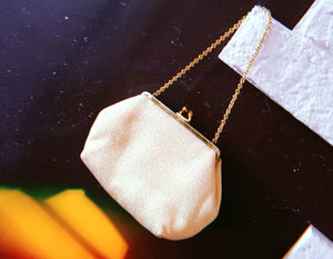 Vintage 60s shimmering gold theatre clutch purse bag