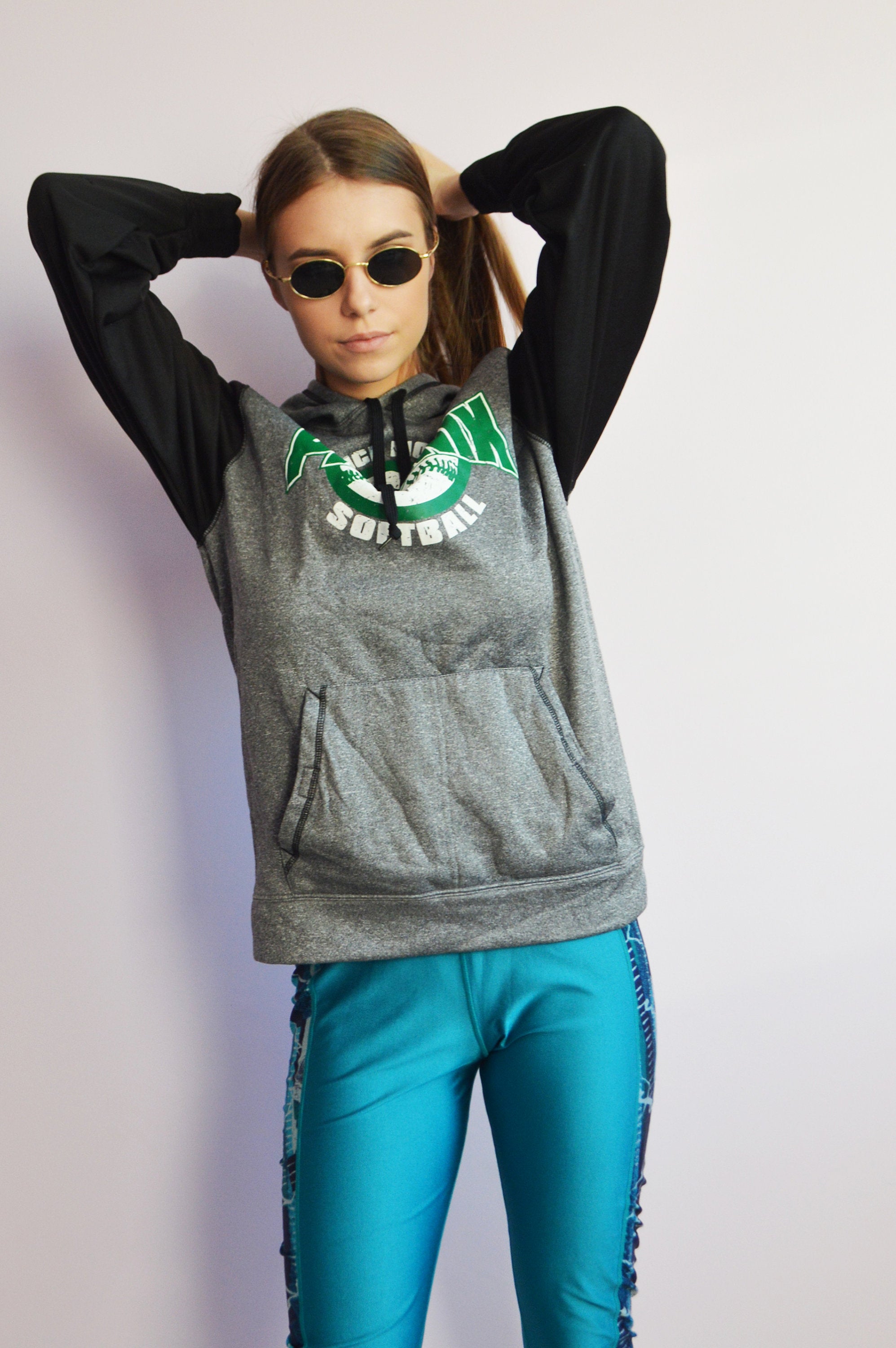 Vintage 90s grey sweatshirt hoodie collage jumper