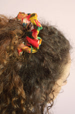 Load image into Gallery viewer, Handmade colorful linen hair scrunchy
