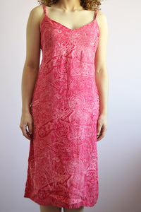 Vintage  90s beach holiday festival pink midi dress