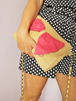 Load image into Gallery viewer, Vintage 80s beige weave straw summer cross body bag
