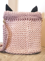Load image into Gallery viewer, Handmade rope crochet Cat face cross body bag

