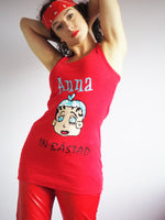 Load image into Gallery viewer, Vintage 90s  slogan &amp; logo print sleeveless top in red
