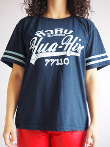 Vintage 90s  slogan logo print festival t-shirt top in blue