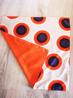 Load image into Gallery viewer, Handmade bubbles pattern two side SILK silver orange scarf
