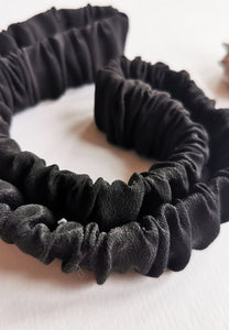 Handmade 100% SILK black Bath & SPA hair secure headband
