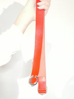 Load image into Gallery viewer, Vintage 80s ring buckle red faux leather belt
