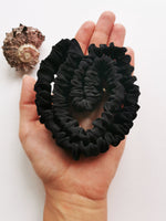 Load image into Gallery viewer, Handmade 100% SILK black Bath &amp; SPA hair secure headband
