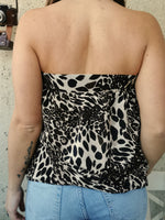 Load image into Gallery viewer, Vintage Y2K  leopard print sleeveless bandeau top
