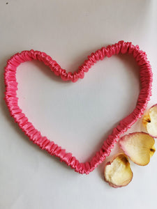 Handmade 100% SILK fuchsia pink Bath & SPA hair secure headband
