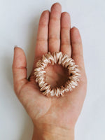 Load image into Gallery viewer, Handmade 2 pieces nude rose gold pink hair scrunchy &amp; Headband set
