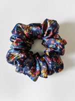 Load image into Gallery viewer, Silk Handmade MEDIUM floral 100% SILK hair scrunchy

