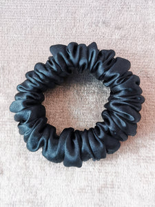 Handmade 4 pieces navy blue hair scrunchies & Headband set