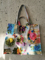 Load image into Gallery viewer, Handmade shopping tote bag with colorful print
