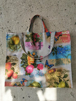 Load image into Gallery viewer, Handmade shopping tote bag with colorful print
