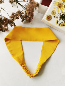 Handmade 100% Silk yellow hair secure headband