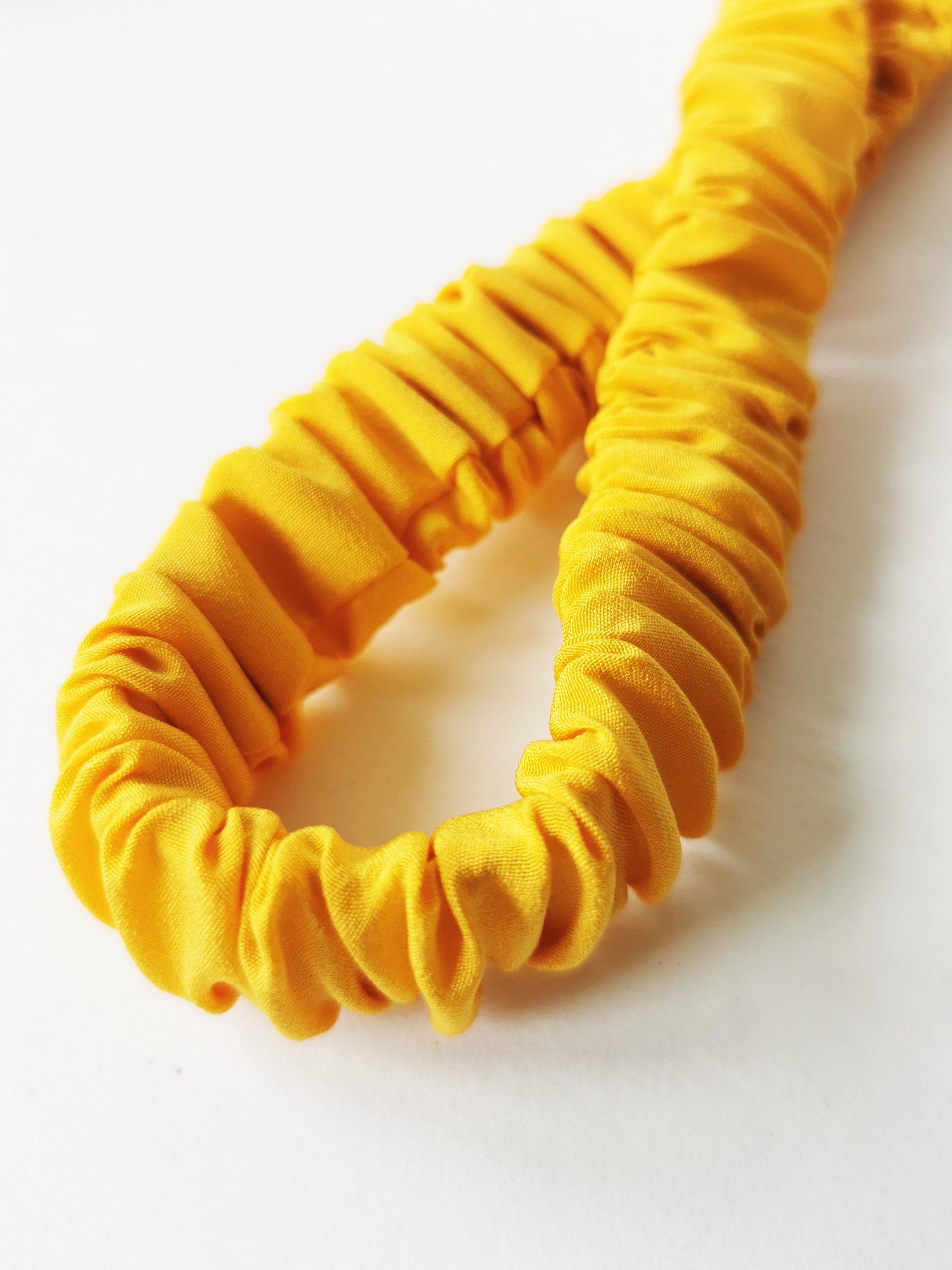 Handmade 100% Silk yellow solid Bath & SPA hair secure headband