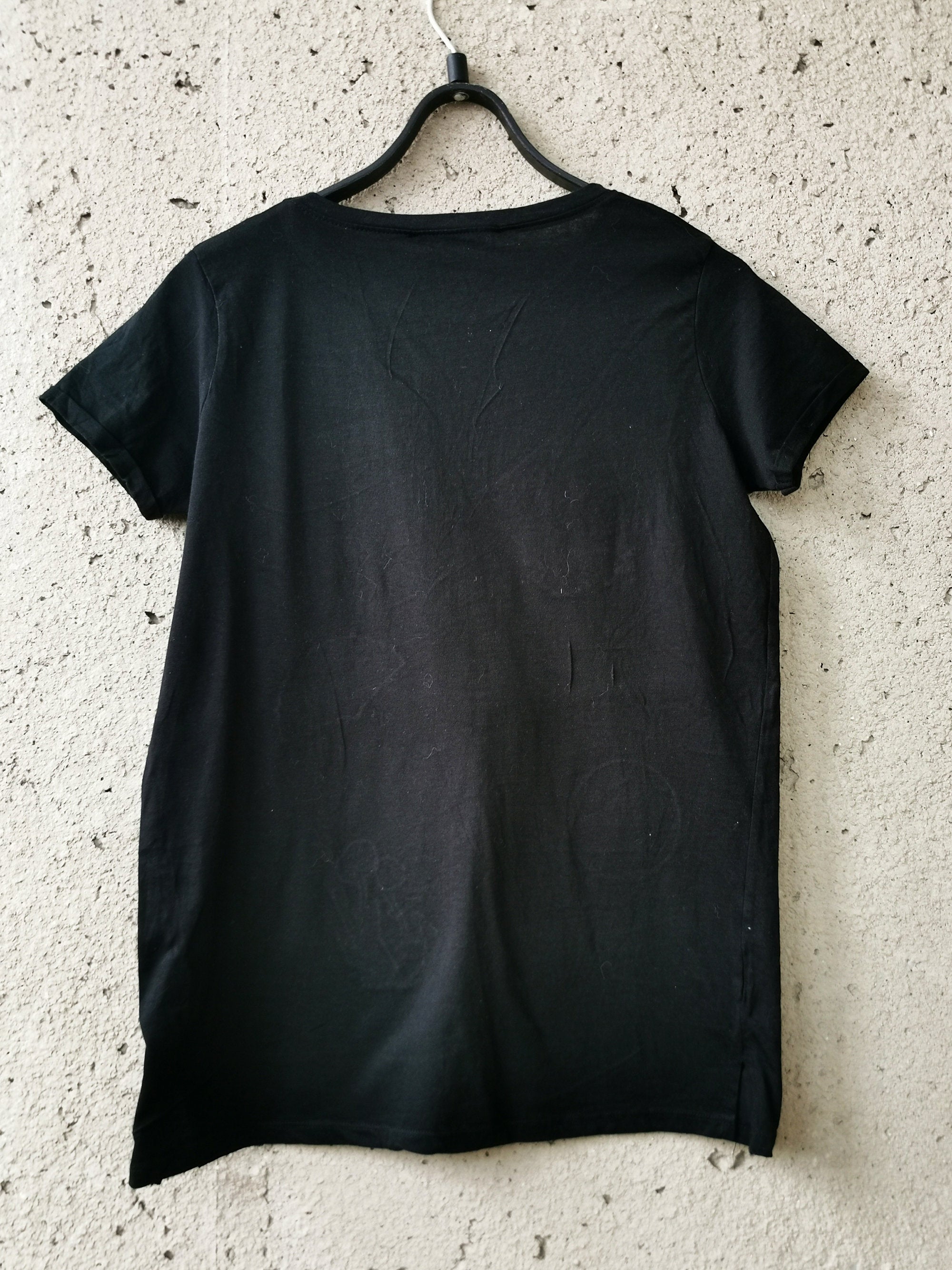 Retro Y2K Vintage grunge applique t-shirt tee in black