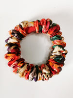Load image into Gallery viewer, Handmade 100% silk colorful floral small hair scrunchy
