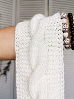 Load image into Gallery viewer, Merino wool handmade knitted winter headband in white
