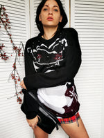 Load image into Gallery viewer, Vintage 90s Panda print jumper sweater in black
