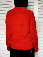 Load image into Gallery viewer, Vintage 90s minimalist fluffy jumper sweater in red
