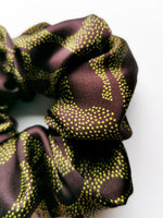 Load image into Gallery viewer, Handmade BIG mahogany 100% SILK hair scrunchy
