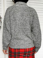 Load image into Gallery viewer, Vintage 90s grey jazzy knit oversize jumper
