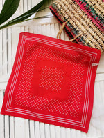 Load image into Gallery viewer, Vintage 90s red polka dot square scarf bandana
