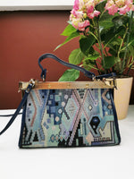 Load image into Gallery viewer, Vintage 60s retro small Carpet crossbody frame bag
