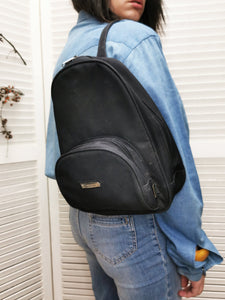 Vintage 90s one shoulder black backpack