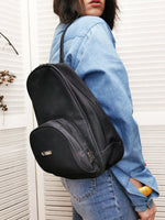 Load image into Gallery viewer, Vintage 90s one shoulder black backpack
