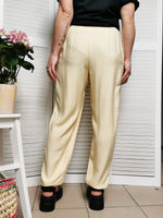 Load image into Gallery viewer, Vintage 80s yellow high waist casual summer pants
