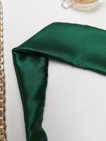 Load image into Gallery viewer, Handmade 100% silk emerald green hair secure headband
