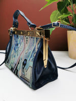 Load image into Gallery viewer, Vintage 60s retro small Carpet crossbody frame bag
