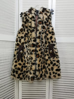 Load image into Gallery viewer, Vintage 90s animal print faux fur padded vest jacket
