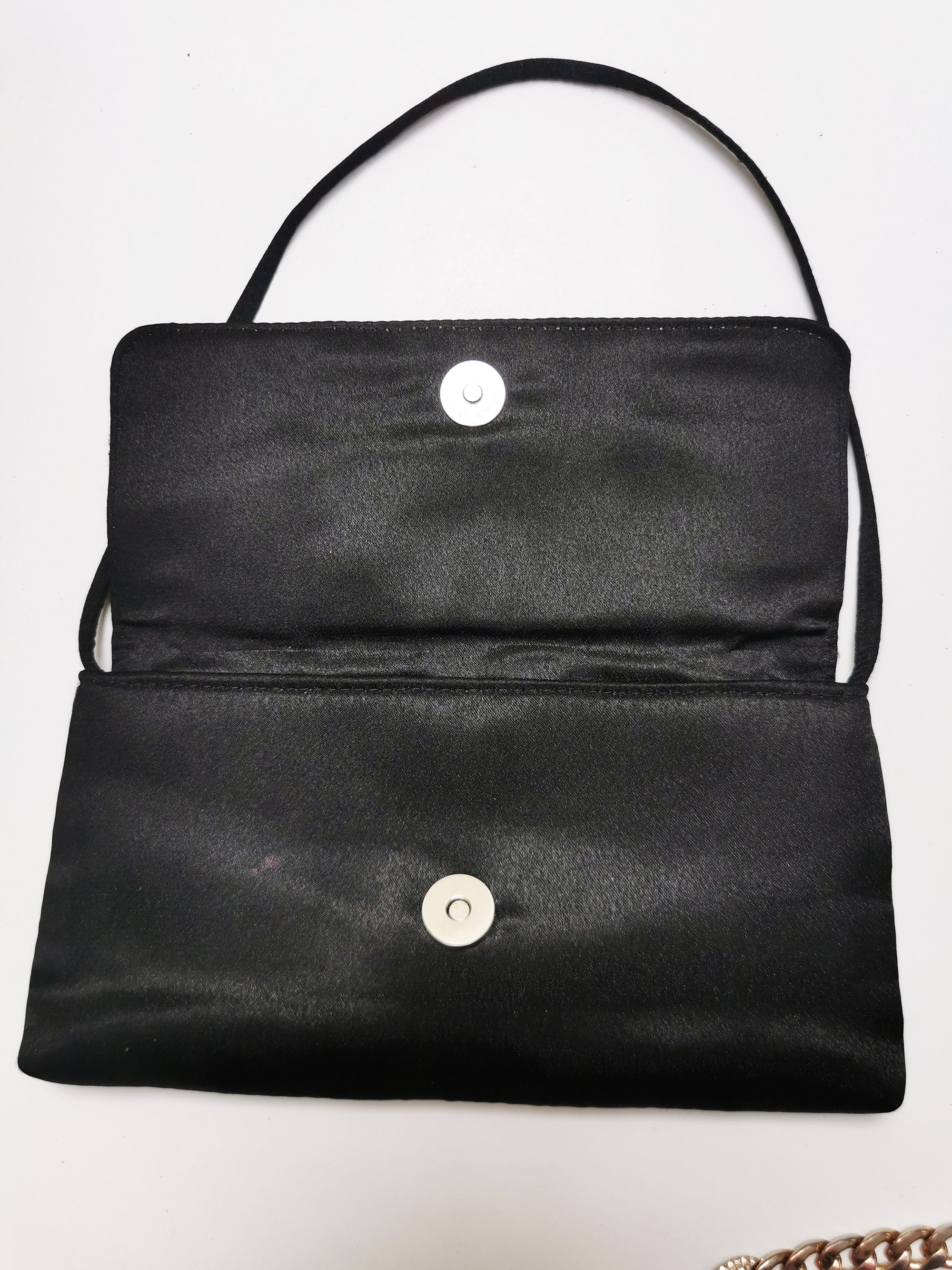 Vintage 90s black sequined mini Party shoulder bag