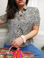Load image into Gallery viewer, Vintage 90s animal print shirt blouse top
