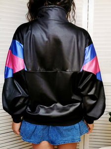 Vintage 90s black zip sports tracksuit unisex jacket