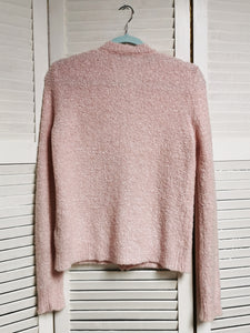 Vintage 90s pink knit minimalist cardigan top