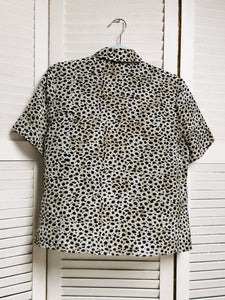 Vintage 90s animal print shirt blouse top