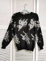 Load image into Gallery viewer, Vintage 80s shimmer geometric pattern jumper top
