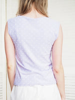 Load image into Gallery viewer, Vintage 90s lilac polka dot tank blouse top
