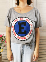 Load image into Gallery viewer, Y2K Vintage logo print grey cropped t-shirt tee
