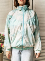 Load image into Gallery viewer, Vintage 90s pastel blue egg shell unisex bomber jacket
