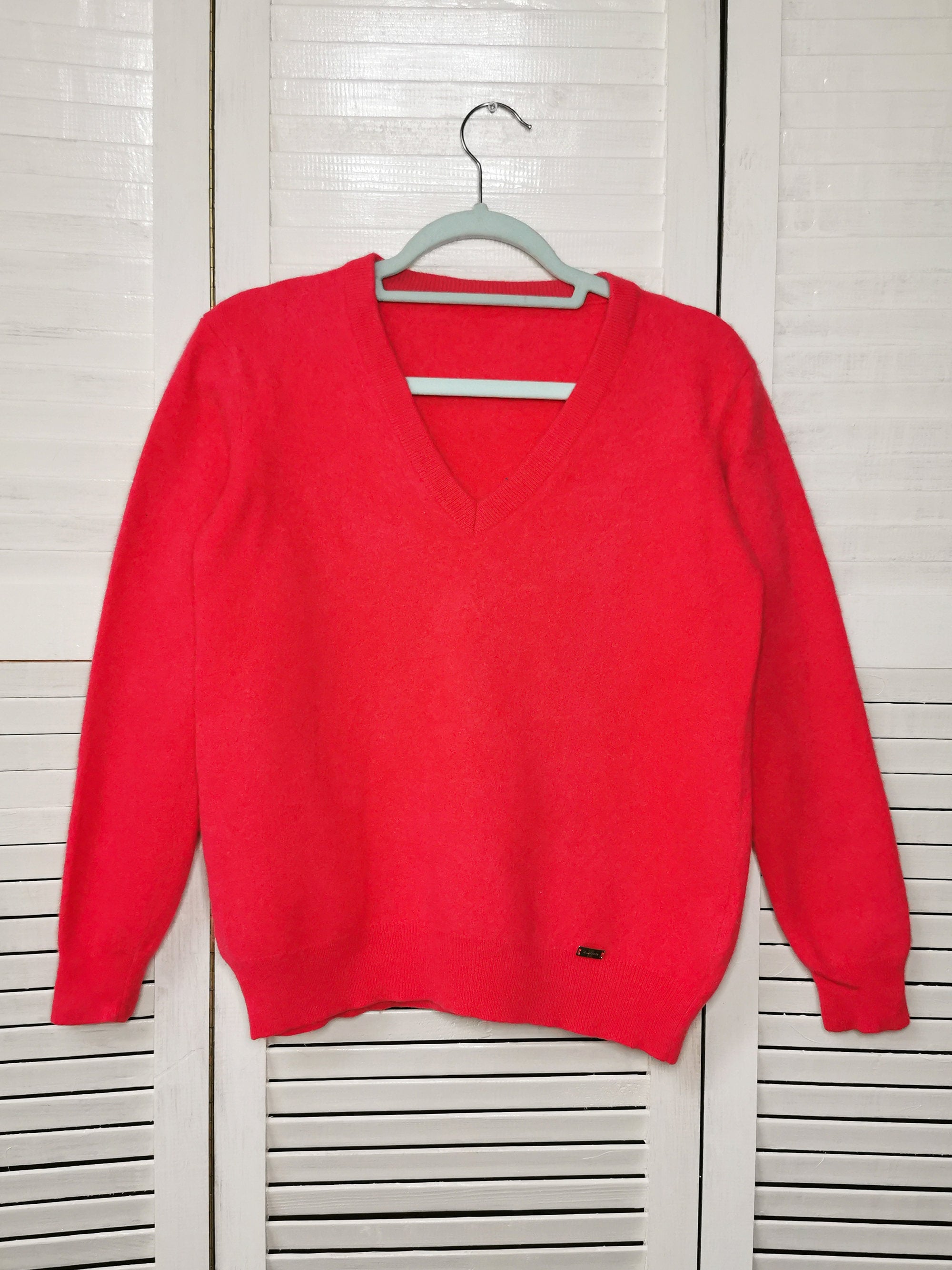 Vintage 90s minimalist pink cashmere jumper